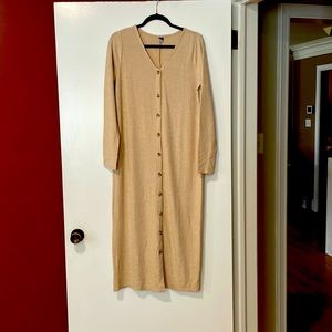 Old Navy V neck button front sweater dress.NWT long sleeve cardigan ribbed knit.